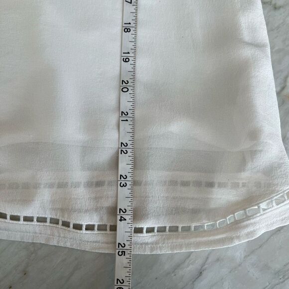 Joie Perdue Crocheted Sleeveless silk blouse Top porcelain color size XS - Picture 8 of 8